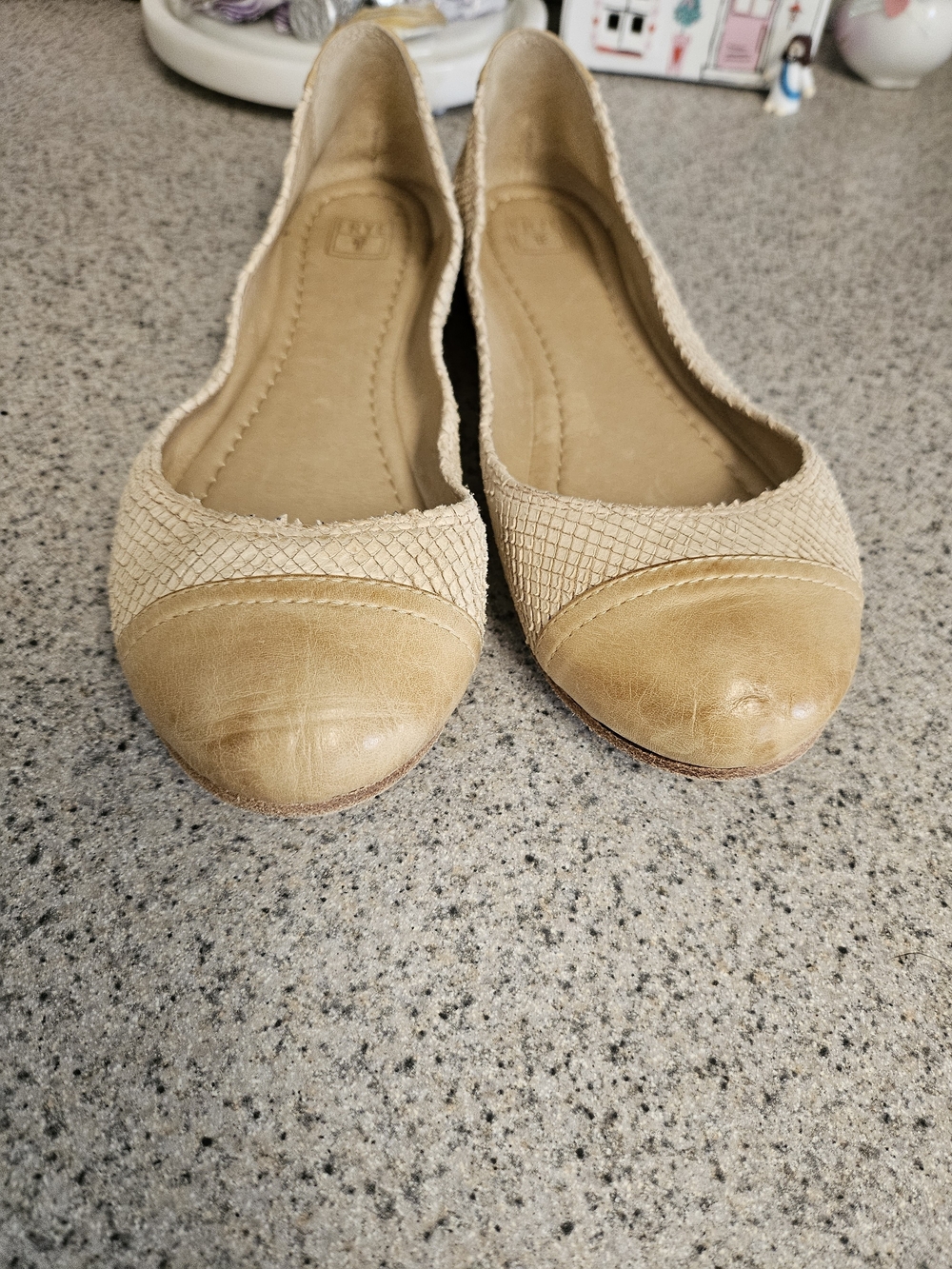 Frye Beige Woven Leather Ballet Flats - Picture 11 of 12